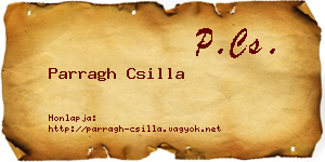Parragh Csilla névjegykártya