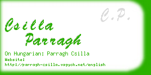 csilla parragh business card